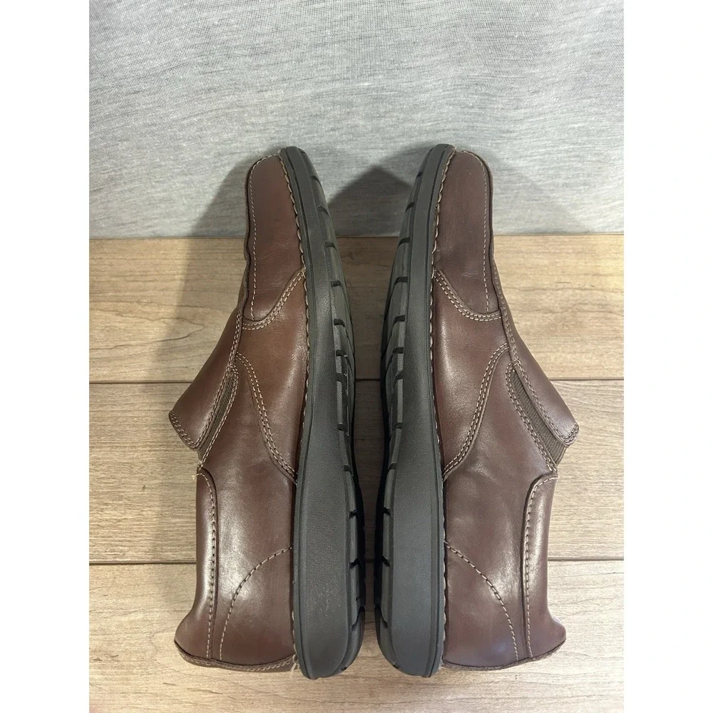 Clarks Men's Escalade Step Brown Leather Loafers Size 12M